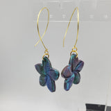 Plumeria Dangle Earrings - Iridescent Fuchsia
