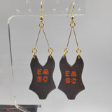 Customizable Team Swimsuit Dangle Earrings