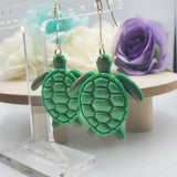 Turtles Earrings - Green Bronze Shimmer