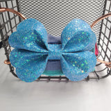 Scallop Violet Pinch Bow (5") - Dog Bow - Medium Baby Blue - Sapphire-Passion