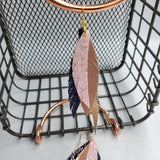 Long Fringe Lizzy (5 layers - 4.5") - Pink, Tan, Purple, Gold, Black - Sapphire-Passion