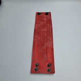Sliced Cuff Bracelet (Large) - Red Patina Faux Leather - Sapphire-Passion