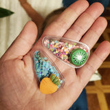 Carrot Shaker Snap Clip - Sapphire-Passion