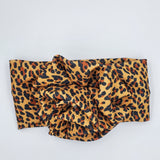 Turban Headband w/Blossom Flower (Baby) - Cheetah - Sapphire-Passion