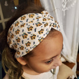 Scrunchie Headband (Kids) - Flower Crown Tiger - Sapphire-Passion
