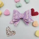 Maggie Bow (2.5") - Light Purple Irridesent Glitter
