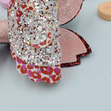 Zariah 3-D Heart Bow (4.5") - Glitter on Valentine Cheetah
