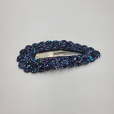 Snapclips (70mm) - Halloween Black Glitter