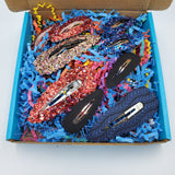 Snapclips (50mm) - Blue Glitter