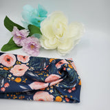 Turban Headband (Adult, L) - Blue Floral