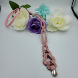 Geometric w/Link Headband (Adult) - Pink Pebble Leather