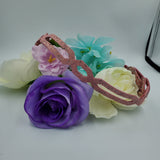 Geometric w/Link Headband (Adult) - Pink Pebble Leather