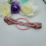 Geometric w/Link Headband (Adult) - Pink Pebble Leather