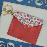 Scallop Card Holder - Red Patina w/Sweet USA