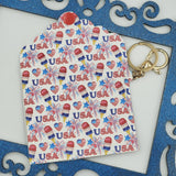 Scallop Card Holder - Red Patina w/Sweet USA