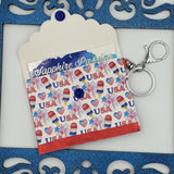 Scallop Card Holder - Sweet USA w/Red Patina