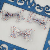 Diva Thin (3.") - Pool Bows - Patriotic Sprinkle