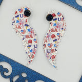Angel Wings (2 layers - 4") Sweet USA- w/10mm Studs - Sapphire