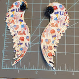 Angel Wings (2 layers - 4") Sweet USA- w/10mm Studs - Sapphire