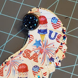 Angel Wings (2 layers - 4") Sweet USA- w/10mm Studs - Sapphire