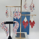 Angel Wings (2 layers - 4") Sweet USA- w/10mm Studs - Sapphire