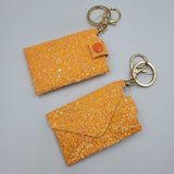Every Little Thing Envelope Wallet - Neon Orange Glitter