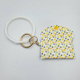 Jolie 2 Pocket Wallet - Pineapples w/Silicon Bracelet - Faucet White