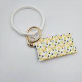 Jolie 2 Pocket Wallet - Pineapples w/Silicon Bracelet - Faucet White