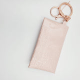 Jolie 2 Pocket Wallet - Pink Embossed Lace