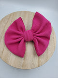 Bullet Fabric Bow (Kids) - Fushia Pink