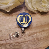 Badge Reel - Dog Swing Heart