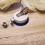 Badge Reel - Dog Swing Heart