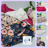 Turban Headband (Adult, L) - Blue Floral