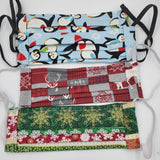 Face Mask - Plaid & Animals (Red)