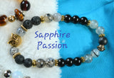 Aromatherapy Bracelets, Stretchy - Various, Premium Beads - Sapphire-Passion