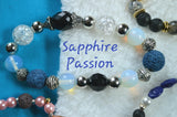 Aromatherapy Bracelets, Stretchy - Various, Premium Beads - Sapphire-Passion