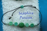 Aromatherapy Bracelets, Adjustable - Various, Solid Colors, Minimalist - Sapphire-Passion