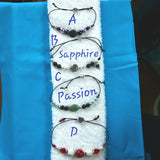 Aromatherapy Bracelets, Adjustable - Various, Solid Colors, Minimalist - Sapphire-Passion