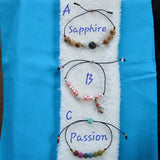 Aromatherapy Bracelets, Adjustable - Various Minimalist 1 - Sapphire-Passion