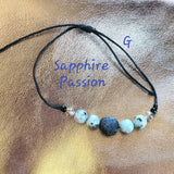 Men's Aromatherapy Bracelets, Adjustable - Various - Sapphire-Passion