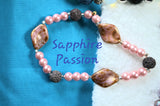 Aromatherapy Bracelets, Stretchy - Various, Premium Beads - Sapphire-Passion