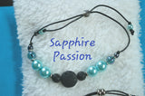 Aromatherapy Bracelets, Adjustable - Various, Solid Colors, Minimalist - Sapphire-Passion