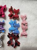 Ella Bow (1.75") Pigtail Set - Various Colors - Sapphire-Passion