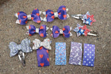 Patriotic, Pigtails, Snap Clips,, Diva Bows, & Stars - Various - Sapphire-Passion