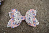 Diva Double Bow (5") - Various, 4th of July - Sapphire-Passion