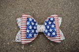 Diva Double Bow (5") - Various, 4th of July - Sapphire-Passion