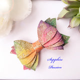 Blossom Bow (3.5") & Ashton Pinch (2")- Various, Ombre, Cotton Candy, Sherbet - Sapphire-Passion