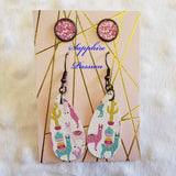 Llamas, Pink, Teal, & Yellow - Various - Sapphire-Passion