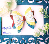 Darcy Bow (4") - Various, Rainbows & Ombre Lace - Sapphire-Passion