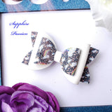 Diva Double Bow (3.5") - Various, Rainbows - Sapphire-Passion